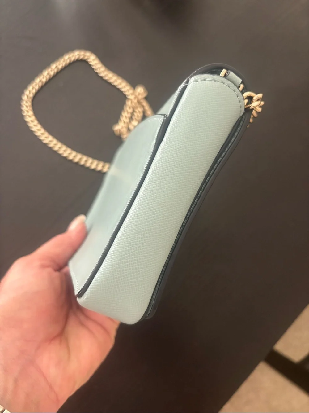 kate spade Light Blue Crossbody Bag with Gold Hardware